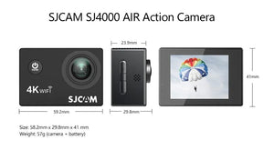 Planet Gates Standard SJCAM Action Camera SJ4000 AIR 4K 30PFS 1080P 4x Zoom WIFI Sports Video Action Cameras Motorcycle Bicycle Helmet Waterproof Cam