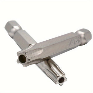 Planet Gates Star Bits 7pcs/set Tamper Resistant Star Bits, 1/4" Hex Shank, S2 Steel Screwdriver, Nickel Plated, 5cm Length