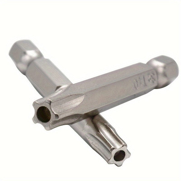 Planet Gates Star Bits 7pcs/set Tamper Resistant Star Bits, 1/4" Hex Shank, S2 Steel Screwdriver, Nickel Plated, 5cm Length