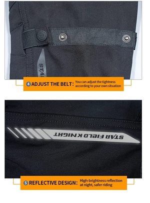 Planet Gates Star Field Knight Motorcycle Pants Summer Breathable CE Protection Armor Black Army Green Men Motorcycle Wearing Gear Pants