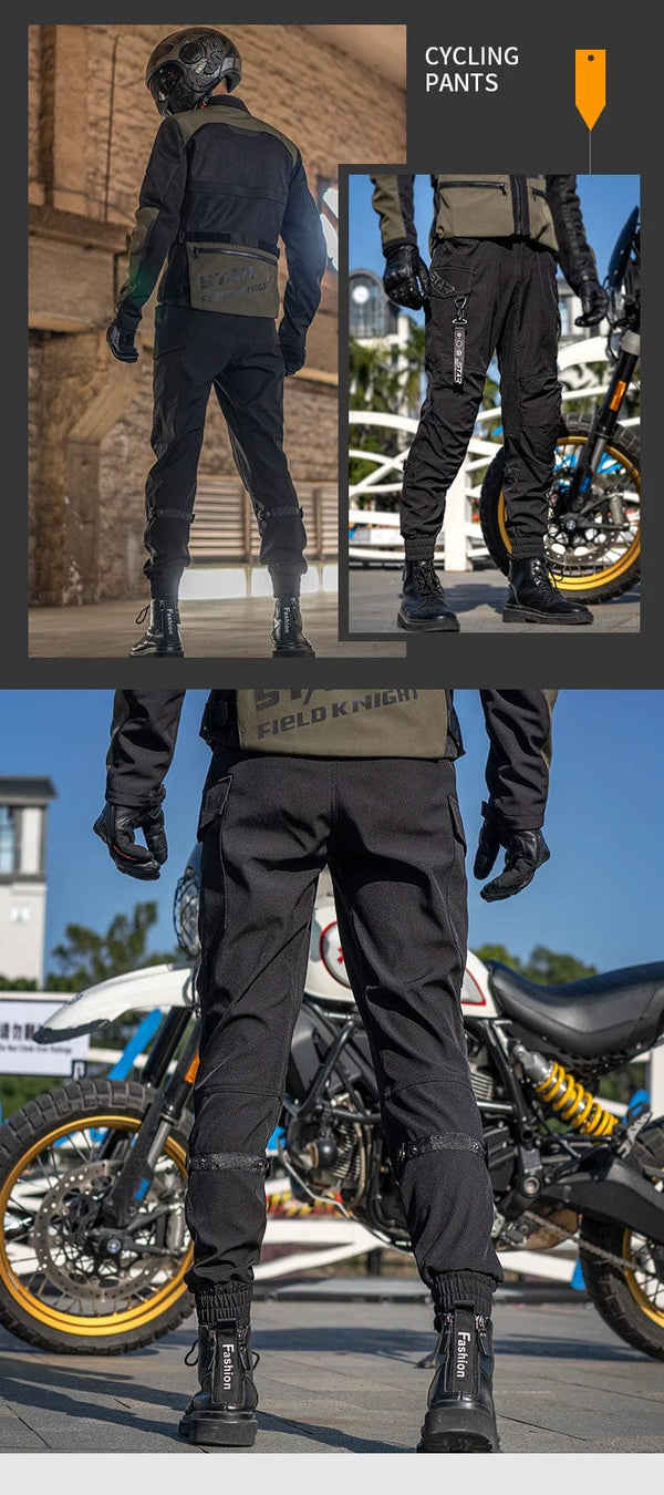 Planet Gates Star Field Knight Motorcycle Pants Summer Breathable CE Protection Armor Black Army Green Men Motorcycle Wearing Gear Pants