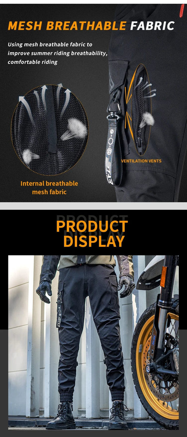 Planet Gates Star Field Knight Motorcycle Pants Summer Breathable CE Protection Armor Black Army Green Men Motorcycle Wearing Gear Pants