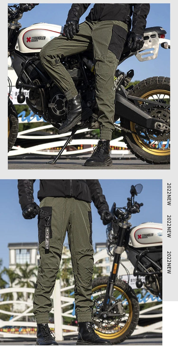 Planet Gates Star Field Knight Motorcycle Pants Summer Breathable CE Protection Armor Black Army Green Men Motorcycle Wearing Gear Pants