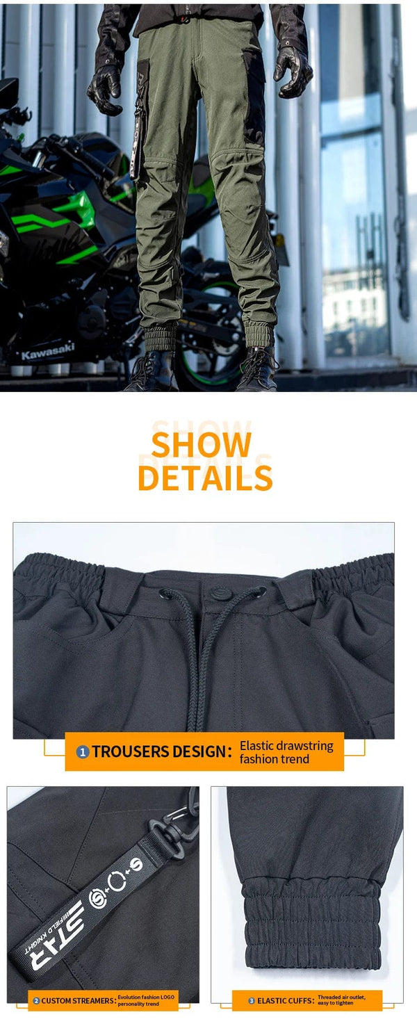 Planet Gates Star Field Knight Motorcycle Pants Summer Breathable CE Protection Armor Black Army Green Men Motorcycle Wearing Gear Pants