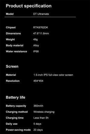 Planet Gates Steel Black For Huawei GT6 Pro Smart Watch Men 390*390 HD Screen Heart Rate Bluetooth Call IP67 Waterproof Sport SmartWatch for Xiaomi Apple