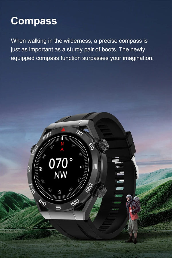 Planet Gates Steel Black For Huawei GT6 Pro Smart Watch Men 390*390 HD Screen Heart Rate Bluetooth Call IP67 Waterproof Sport SmartWatch for Xiaomi Apple
