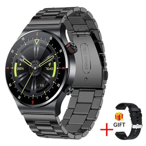 Planet Gates steel black LIGE ECG+PPG Bluetooth Call Smart Watch Men 2024 Sports Smart Bracelet NFC Waterproof Custom Watches Face Men Smartwatch For Men