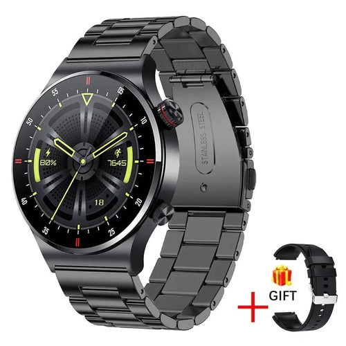 Planet Gates steel black LIGE ECG+PPG Bluetooth Call Smart Watch Men 2024 Sports Smart Bracelet NFC Waterproof Custom Watches Face Men Smartwatch For Men
