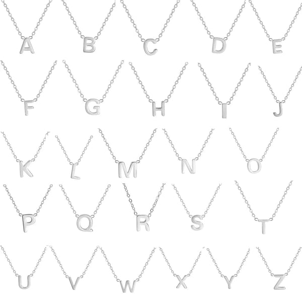 Planet Gates Steel Color / 45-50cm / B Cazador Minimalist Initial A-Z Letter Necklace for Women Alphabet Stainless Steel Choker Chains Jewelry Birthday Gift Wholesale