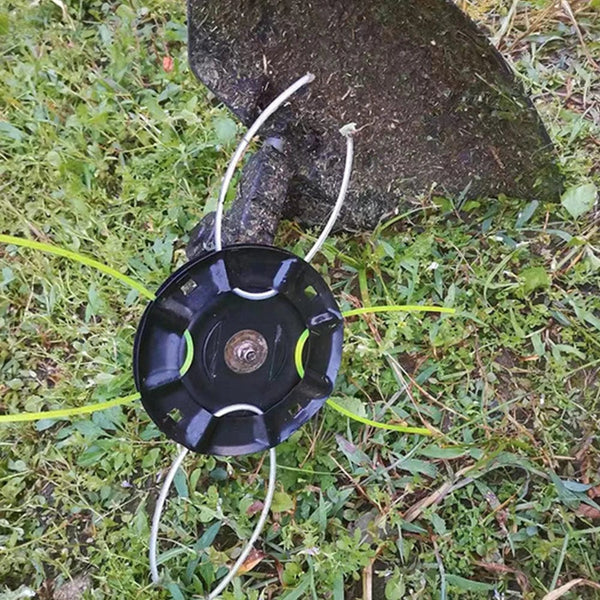 Planet Gates Steel Lawn Mower Head Free with 4 Lines Replacement Gasoline/Lithium Grass Trimmer Head Removal Of Garden Weed Brushcutter Part