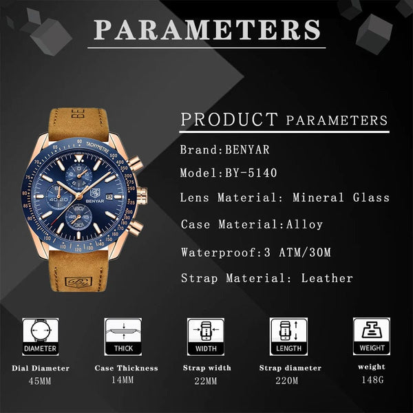 Planet Gates Steel Silver Black BENYAR Men Watches Brand Luxury Silicone Strap Waterproof Sport Quartz Chronograph Military Watch Men Clock Relogio Masculino