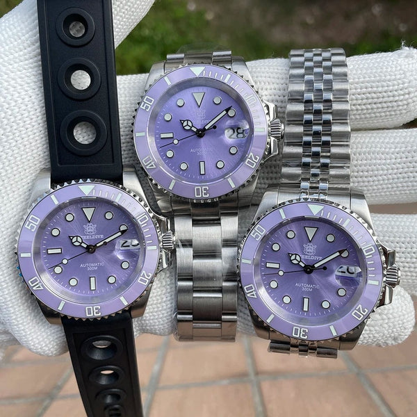 Planet Gates STEELDIVE New Color Scheme Classic Water Ghost SD1953 Swiss BGW9 Luminous NH35 Movement 30Bar Waterproof Mechanical Wristwatch