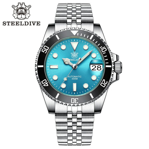 Planet Gates STEELDIVE New Color Scheme Classic Water Ghost SD1953 Swiss BGW9 Luminous NH35 Movement 30Bar Waterproof Mechanical Wristwatch