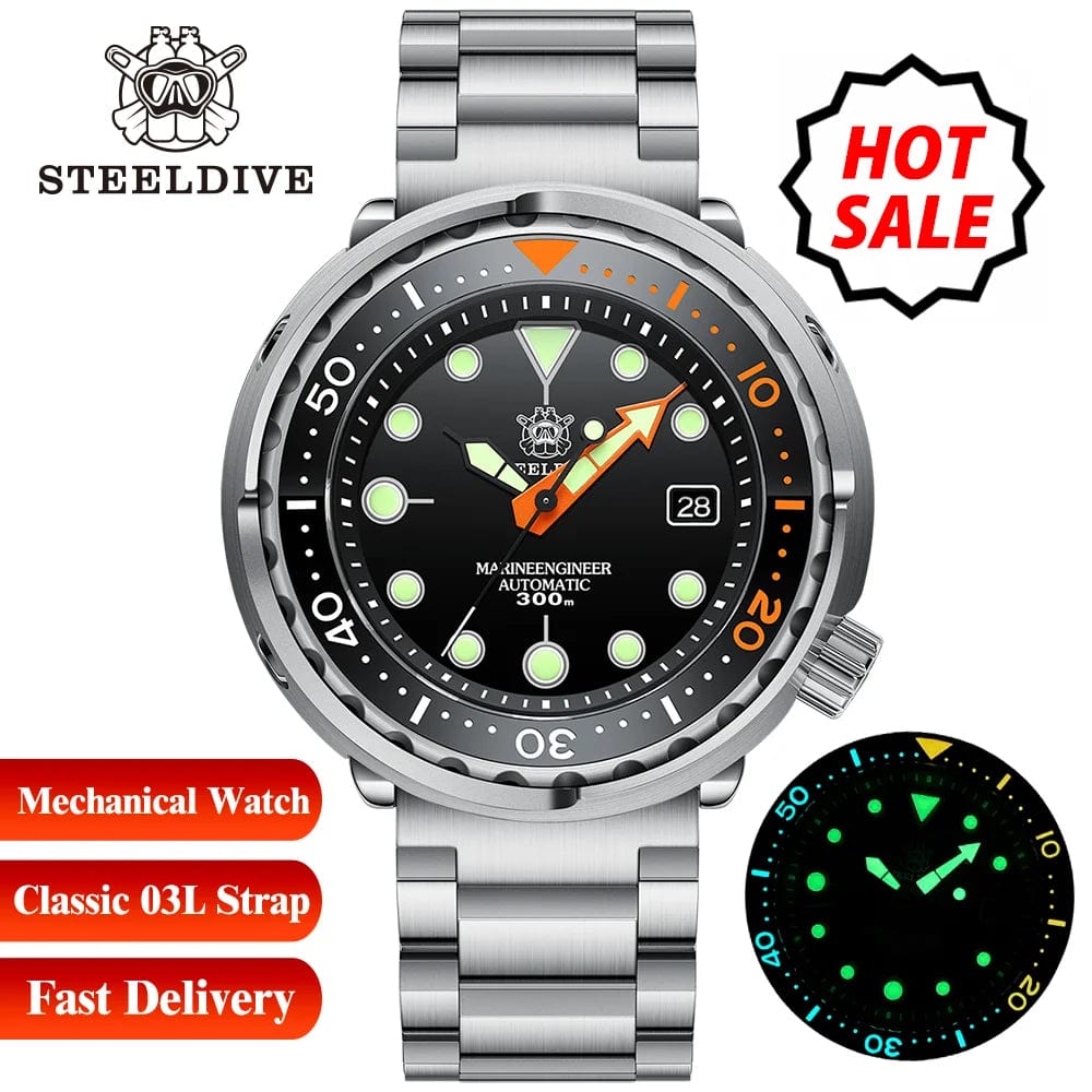 Planet Gates STEELDIVE SD1975C Classic Mechanical Watch For Men Multicolor Luminous 30Bar Waterproof NH35 Movement Dive Tuna Sapphire Mirror