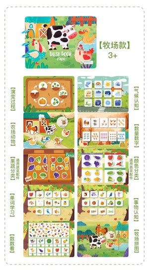 Planet Gates Sticker Montessori Quiet Book Puzzles Educational Toys for Kids Children Busy Book Toy Cognition Montessori Education Books