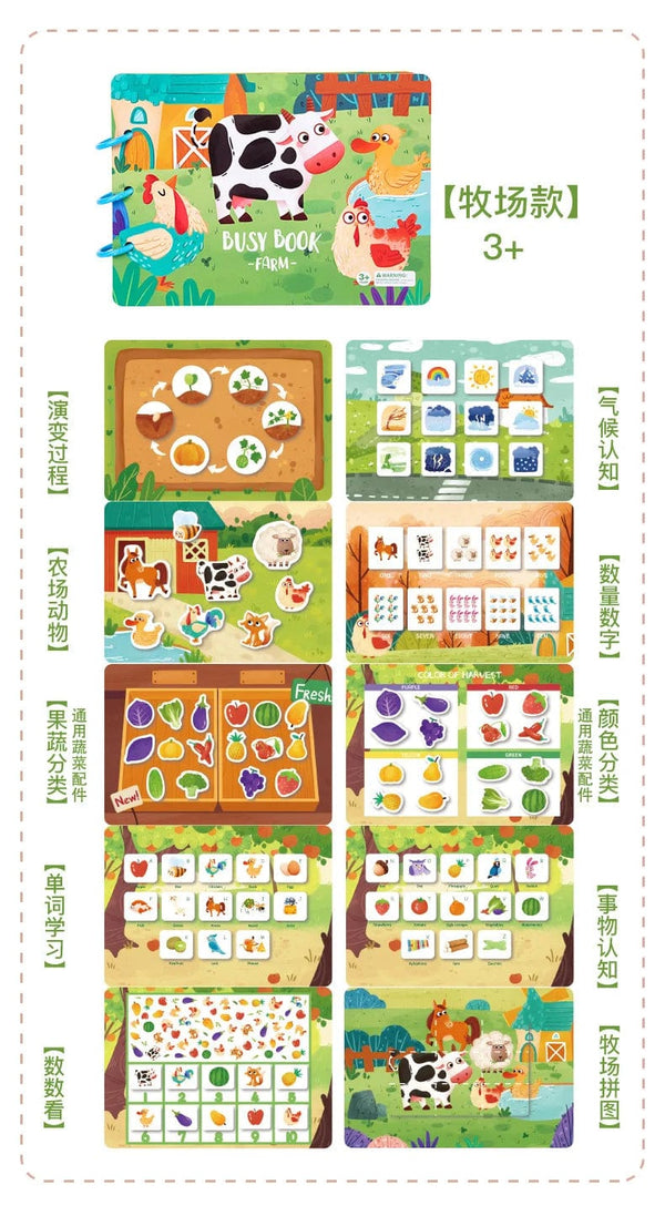 Planet Gates Sticker Montessori Quiet Book Puzzles Educational Toys for Kids Children Busy Book Toy Cognition Montessori Education Books