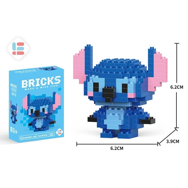 Planet Gates Stitch Disney Princess Elsa LinaBell Building Blocks Mickey Mouse Duck Mini Action Figures Blocks Assemble Toys Brick Kids Gifts