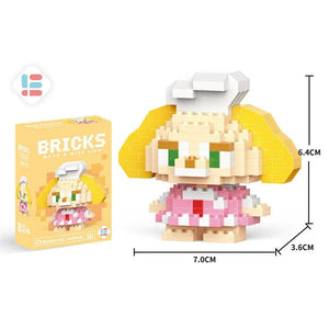 Planet Gates Stitch Disney Princess Elsa LinaBell Building Blocks Mickey Mouse Duck Mini Action Figures Blocks Assemble Toys Brick Kids Gifts