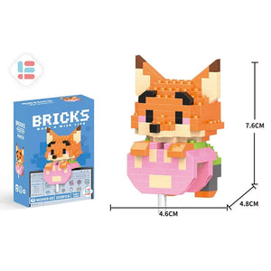 Planet Gates Stitch Disney Princess Elsa LinaBell Building Blocks Mickey Mouse Duck Mini Action Figures Blocks Assemble Toys Brick Kids Gifts