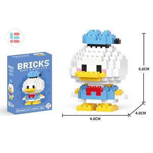 Planet Gates Stitch Disney Princess Elsa LinaBell Building Blocks Mickey Mouse Duck Mini Action Figures Blocks Assemble Toys Brick Kids Gifts