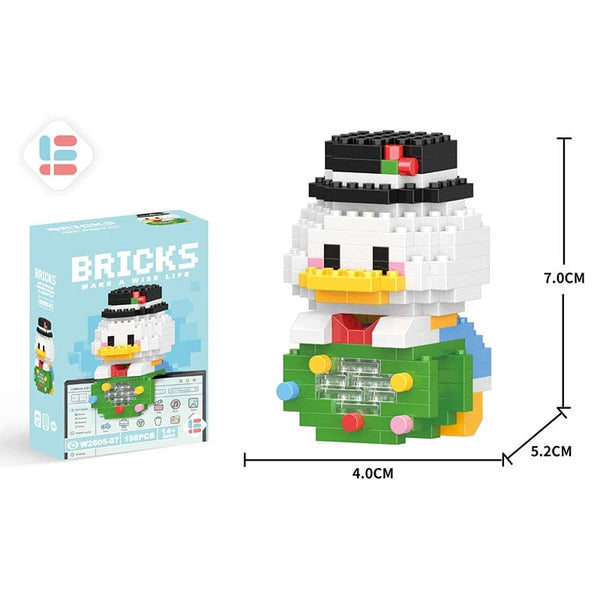 Planet Gates Stitch Disney Princess Elsa LinaBell Building Blocks Mickey Mouse Duck Mini Action Figures Blocks Assemble Toys Brick Kids Gifts