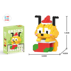 Planet Gates Stitch Disney Princess Elsa LinaBell Building Blocks Mickey Mouse Duck Mini Action Figures Blocks Assemble Toys Brick Kids Gifts