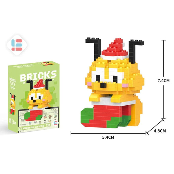 Planet Gates Stitch Disney Princess Elsa LinaBell Building Blocks Mickey Mouse Duck Mini Action Figures Blocks Assemble Toys Brick Kids Gifts