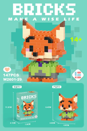 Planet Gates Stitch Disney Princess Elsa LinaBell Building Blocks Mickey Mouse Duck Mini Action Figures Blocks Assemble Toys Brick Kids Gifts