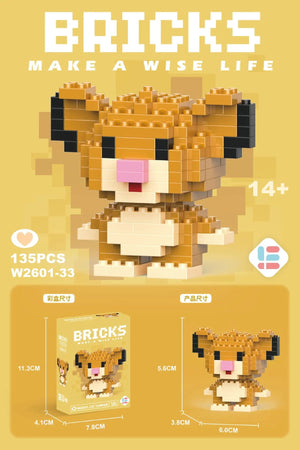 Planet Gates Stitch Disney Princess Elsa LinaBell Building Blocks Mickey Mouse Duck Mini Action Figures Blocks Assemble Toys Brick Kids Gifts