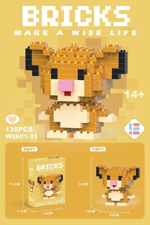 Planet Gates Stitch Disney Princess Elsa LinaBell Building Blocks Mickey Mouse Duck Mini Action Figures Blocks Assemble Toys Brick Kids Gifts