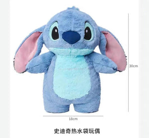 Planet Gates Stitch opp bag Disney Stitch Anime Winter Extra Large Plush Hot Water Bottle Women's Home Water Filling Hand Warmer Holiday Gift For Girlfriend