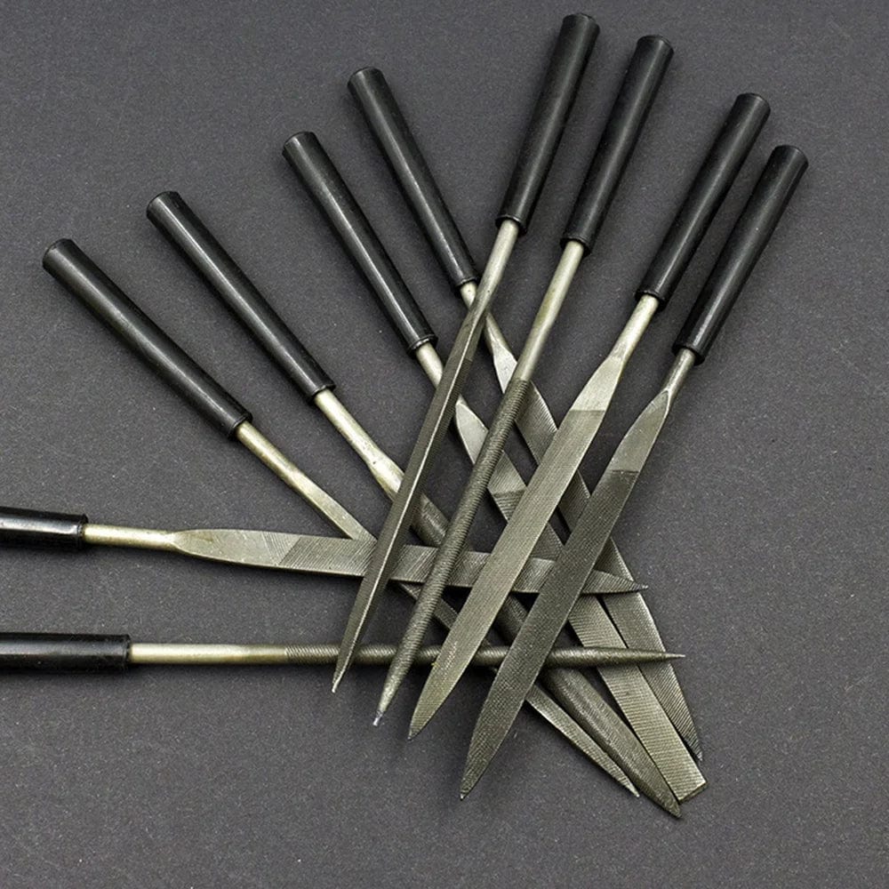 Planet Gates STONEGO Needle Files Set, 5PCS/10PCS, 3x140mm, for Jewelers, Diamond Carving, Metal, Glass and Stone Crafts, Hand Tool