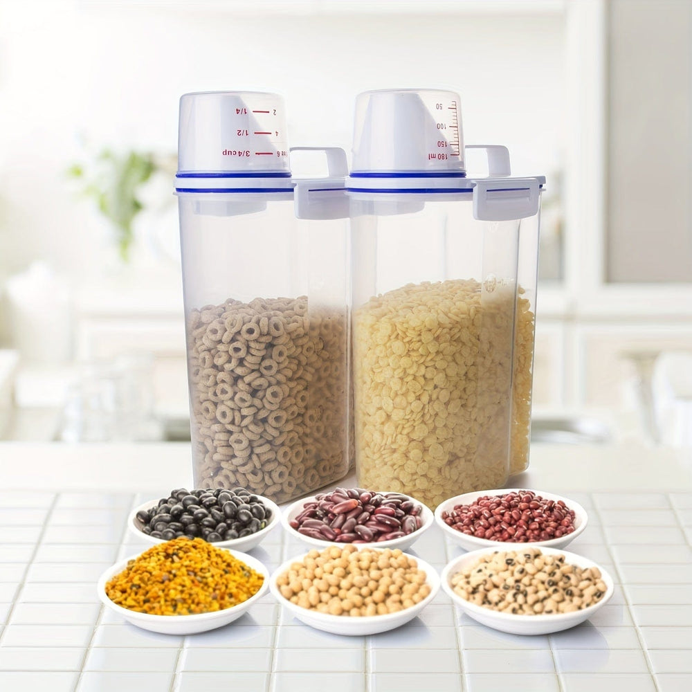 Planet Gates Storage Tank / 1pc 1pc Large Capacity Candy Organizer, Moisture-proof Sealed Storage Box For Rice, Cereal, Grain, Flour, Dog Food, Pet Food, Household Airtight Rice Dispenser, Home Kitchen Supplies