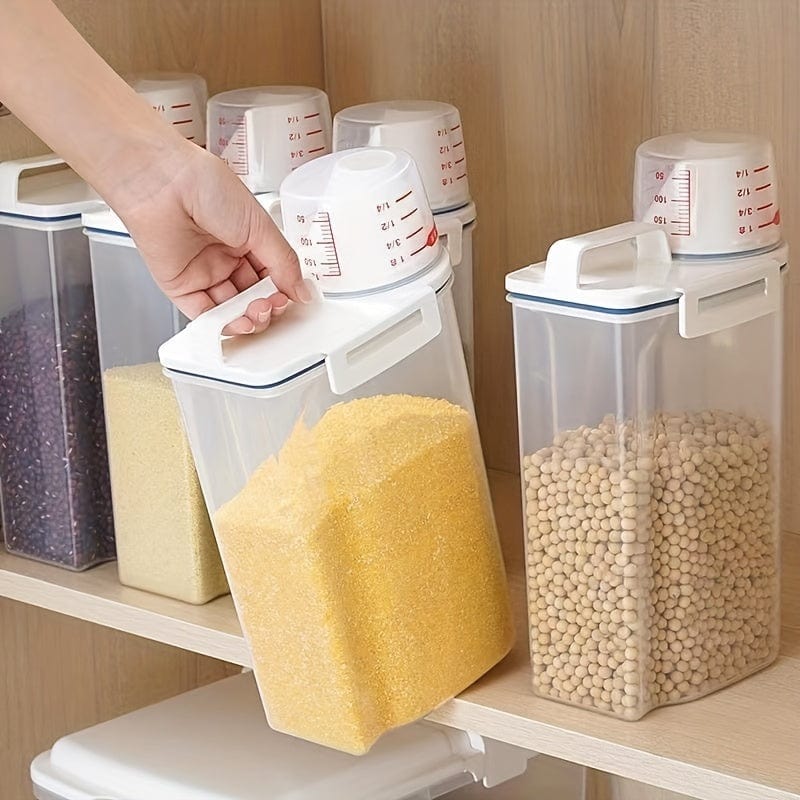 Planet Gates Storage Tank / 1pc 1pc Large Capacity Candy Organizer, Moisture-proof Sealed Storage Box For Rice, Cereal, Grain, Flour, Dog Food, Pet Food, Household Airtight Rice Dispenser, Home Kitchen Supplies
