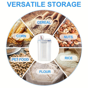 Planet Gates Storage Tank / 1pc 1pc Large Capacity Candy Organizer, Moisture-proof Sealed Storage Box For Rice, Cereal, Grain, Flour, Dog Food, Pet Food, Household Airtight Rice Dispenser, Home Kitchen Supplies