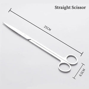 Planet Gates Straight Scissors Aquarium Accessories Hard Stainless Steel Aquarium Tool Scissor Tweezers Plants Wave Scissors Fish Tank Shovels Cleaner Supplies