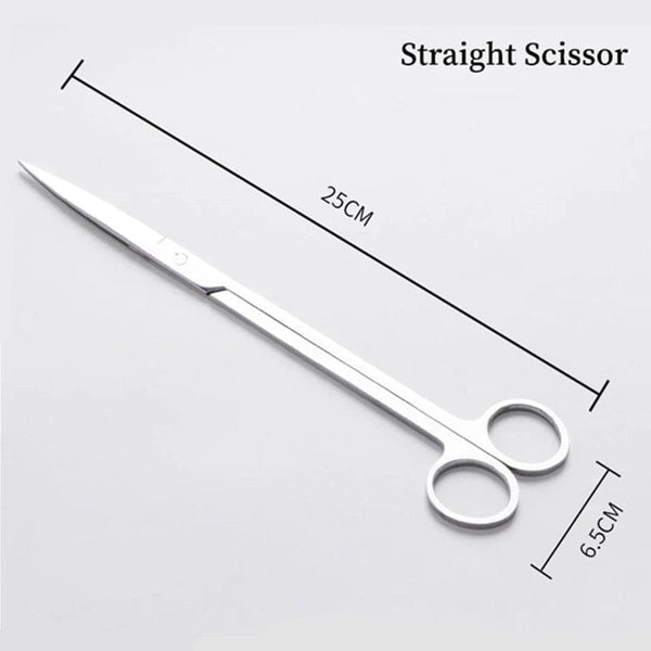 Planet Gates Straight Scissors Aquarium Accessories Hard Stainless Steel Aquarium Tool Scissor Tweezers Plants Wave Scissors Fish Tank Shovels Cleaner Supplies