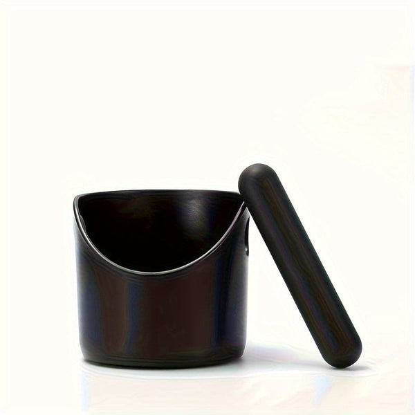 Planet Gates Straight Shape 1pc, Espresso Knock Box, Straight Shape, Coffee Dump Bin For Coffee Grounds, Coffee Waste Bin With Removable Knock Bar And Non-Slip Base, Shock-Absorbent Durable Ba