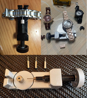 Planet Gates Strap Remover Watch Band Link Pin Removing Tool Kit for Watchmakers with Pack of 3 Extra Pins Replacement Remover Spring Bar Set