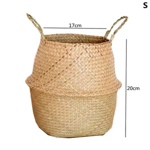 Planet Gates Straw Weaving Flower Plant Pot Basket Grass Planter Basket Indoor Outdoor Flower Pot Cover Plant Containers for Plantable Plants