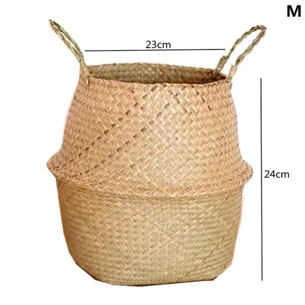 Planet Gates Straw Weaving Flower Plant Pot Basket Grass Planter Basket Indoor Outdoor Flower Pot Cover Plant Containers for Plantable Plants