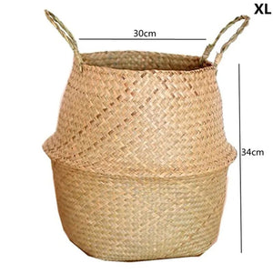 Planet Gates Straw Weaving Flower Plant Pot Basket Grass Planter Basket Indoor Outdoor Flower Pot Cover Plant Containers for Plantable Plants