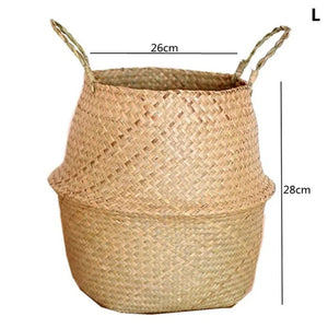 Planet Gates Straw Weaving Flower Plant Pot Basket Grass Planter Basket Indoor Outdoor Flower Pot Cover Plant Containers for Plantable Plants