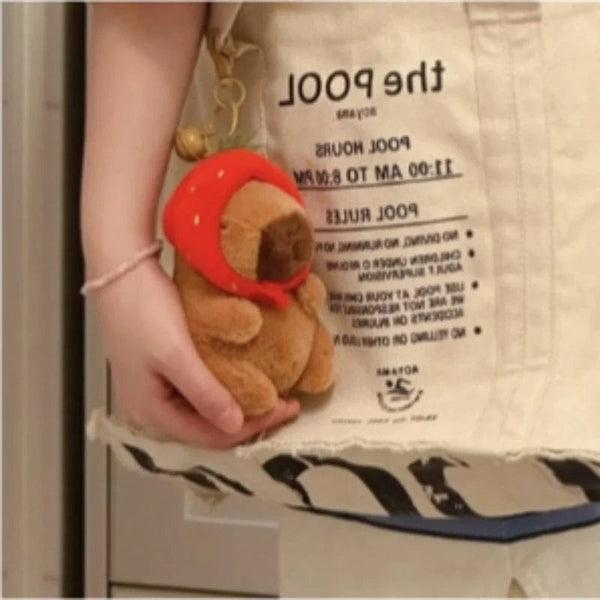 Planet Gates strawberry-10cm Rytanda Capybara Clap Circle Toys Slap Snap Wrap Wristband Bracelet Capybara Plush Hand Ring Fun Pop Circles Kids Christmas Gift