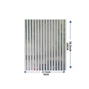 Planet Gates Striped, Frosted, Electrostatic Film Window Stickers