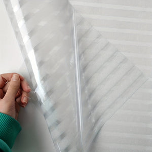 Planet Gates Striped Glass Sticker-45*100 1pc Striped Glass Window Stickers, Bathroom Toilet Window Film, Anti-light Anti-peep Glass Stickers Glue-free Electrostatic Window Stickers