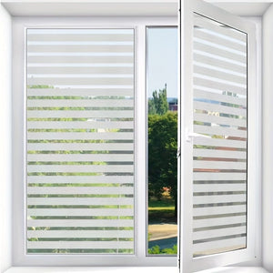 Planet Gates Striped Glass Sticker-45*100 1pc Striped Glass Window Stickers, Bathroom Toilet Window Film, Anti-light Anti-peep Glass Stickers Glue-free Electrostatic Window Stickers