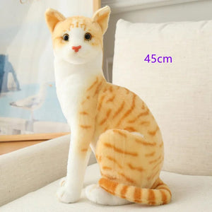 Planet Gates Stuffed Lifelike Siamese Cats Plush Toy simulation American Shorthair Cute Cat Doll Pet Toys Home Decor Gift For Girls birthday