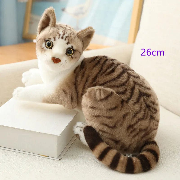 Planet Gates Stuffed Lifelike Siamese Cats Plush Toy simulation American Shorthair Cute Cat Doll Pet Toys Home Decor Gift For Girls birthday