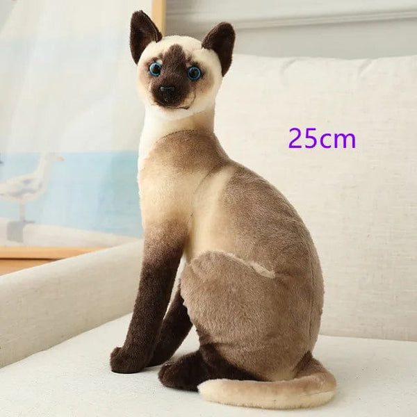 Planet Gates Stuffed Lifelike Siamese Cats Plush Toy simulation American Shorthair Cute Cat Doll Pet Toys Home Decor Gift For Girls birthday